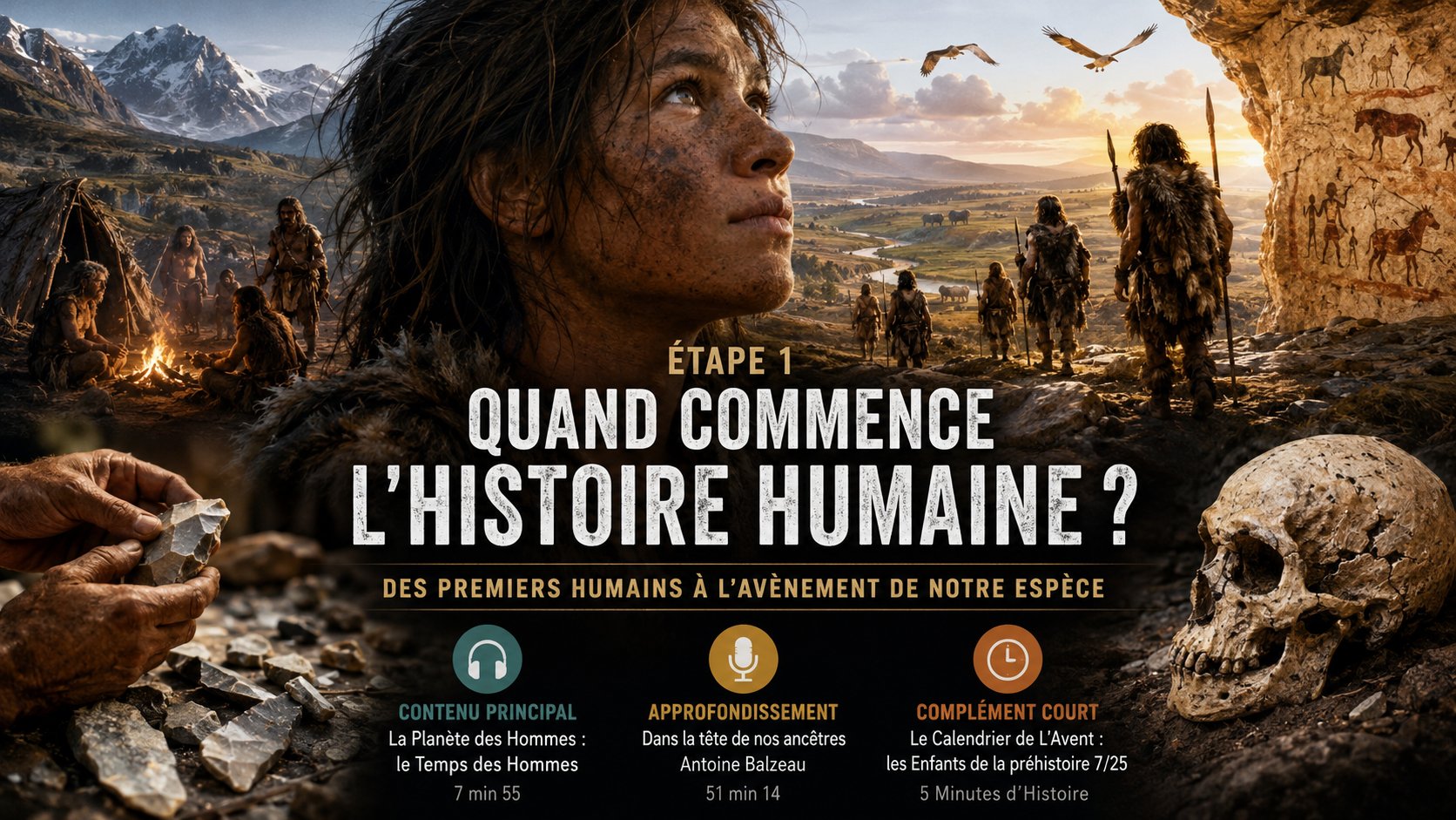 Étape 1 — Quand commence l'histoire humaine ?